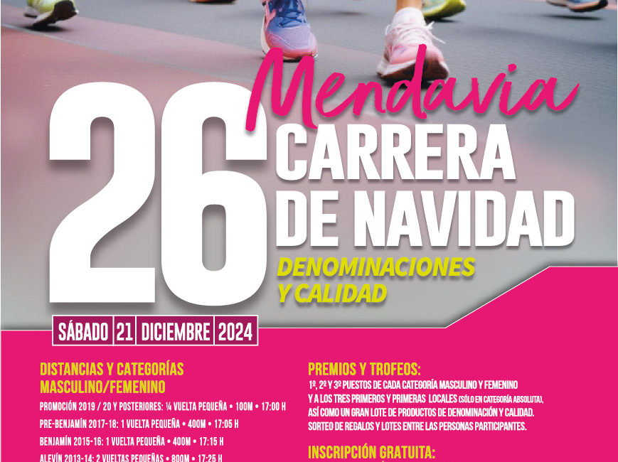 XXVI. CARRERA NAVIDAD MENDAVIA - DENOMINACIONES Y CALIDAD - 2024