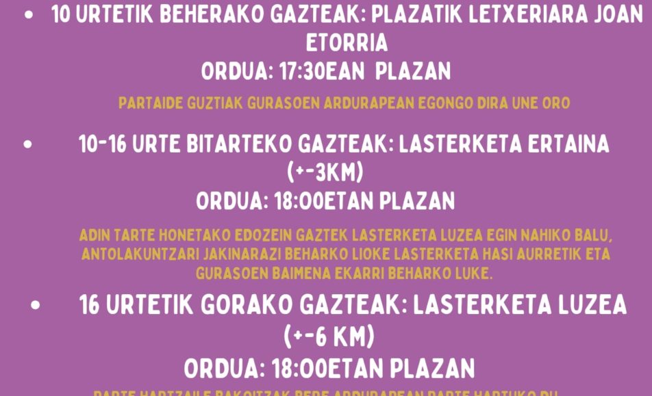 IX. URTEKO AZKENA! OTXANDIOKO GABON LASTERKETA HERRIKOIA - 2024